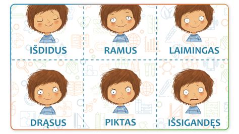 vaiko emociju schemos