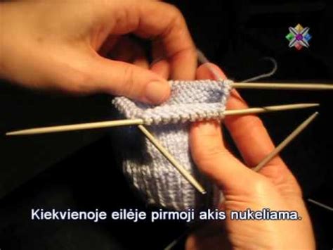 Schema, kaip megzti kūdikiui kojines