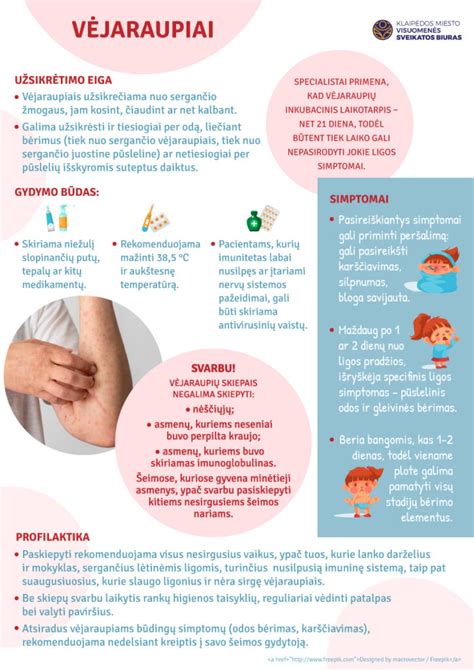 Schema apie vėjaraupių plitimą