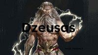 Dzeusas, dievų karalius, su žaibais