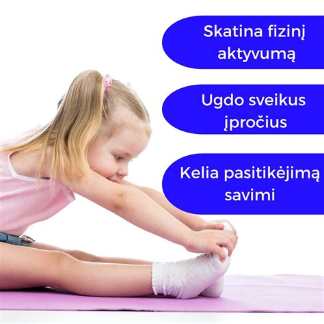 Vaikas atlieka kineziterapijos pratimus