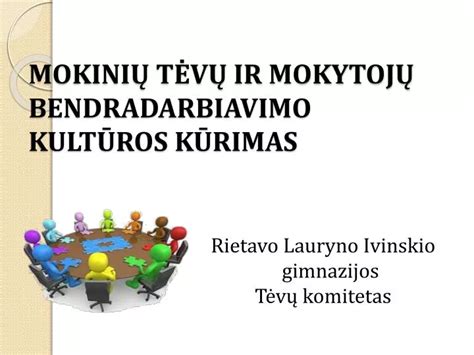 Tėvų ir mokytojų bendradarbiavimo schema