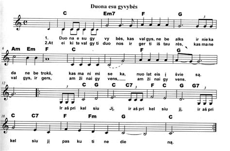 muzikinės natos ir ritminė diagrama