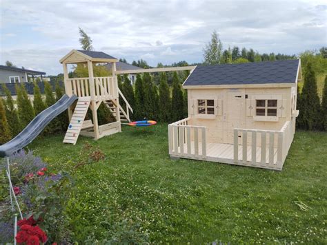 Premium klasės dviaukštis žaidimų namelis „Spindulys“