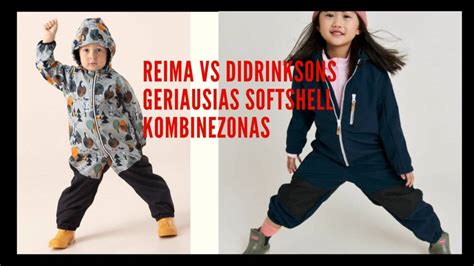 Reima ir Didriksons kombinezonų palyginimo lentelė