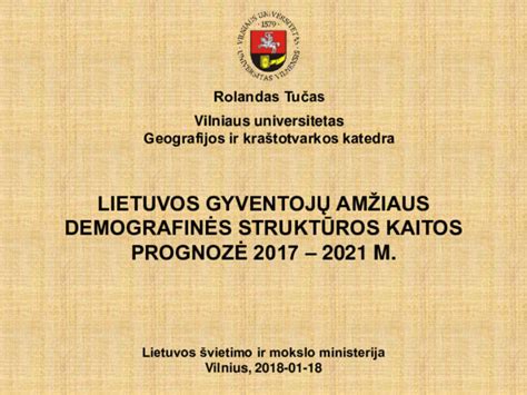 Lietuvos demografinės piramidės pokyčių prognozė