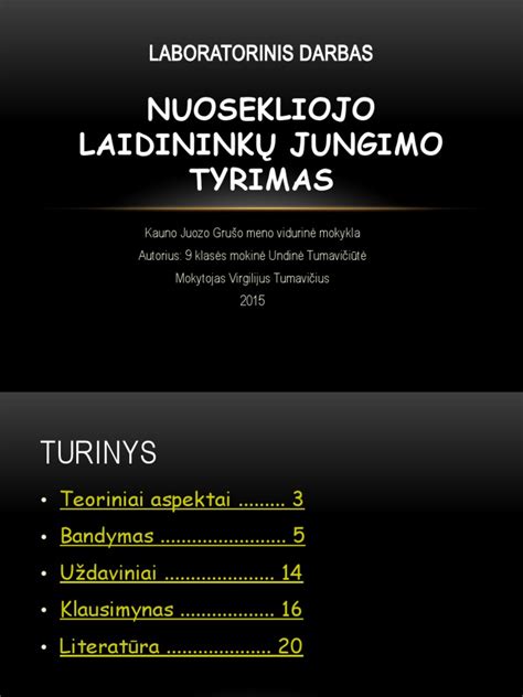 DNR laboratorinis tyrimas