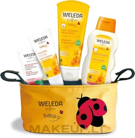 Weleda medetkų linijos produktai