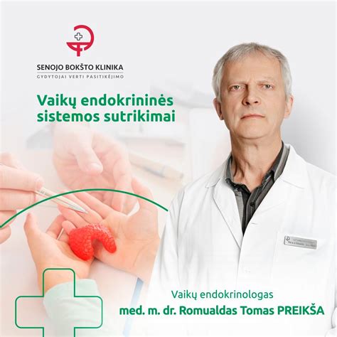 Vaikų endokrininės sistemos diagrama su skydliaukės, kasos, antinksčių ir lytinių liaukų žymėjimais