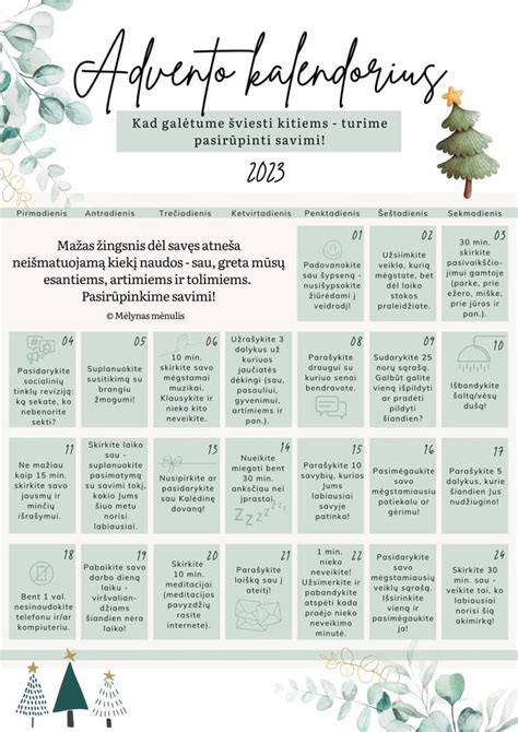 Įvairūs Advento kalendorių tipai