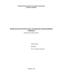 Teisėsaugos atliekamas tyrimas
