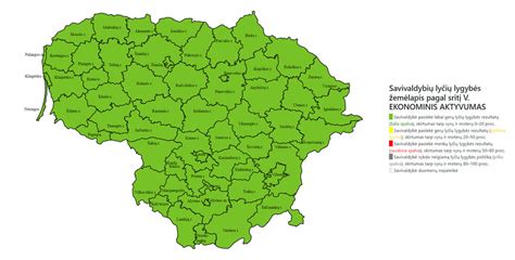 Žemėlapis su pažymėtomis savivaldybių administracijų vietomis