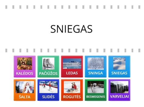Žiemos simboliai vaikų užduotyse