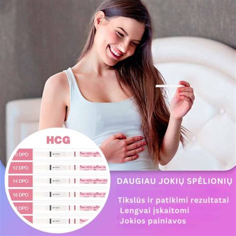 Ovuliacijos testų juostelės su teigiamais ir neigiamais rezultatais