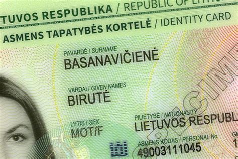 Asmens tapatybės kortelės galiojimo pavyzdys