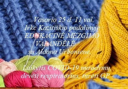 mezgimo procesas su virbalais ir vilnoniais siūlais