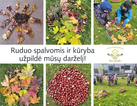 vaikai darželyje džiaugiasi rudens derliumi