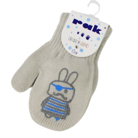 Ryškios vaikiškos pirštinės su raštais