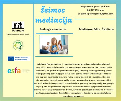 šeimos mediacijos procesas