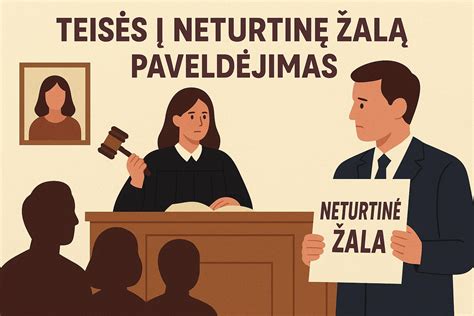 Infografika apie neturtinės žalos atlyginimą