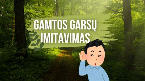 Vaikai klausosi gamtos garsų miške