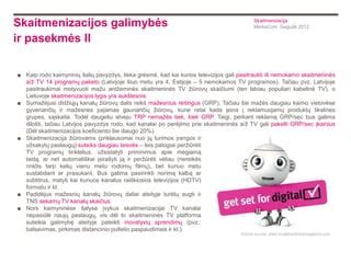 Televizijos programos pavyzdys su įvairiomis laidomis