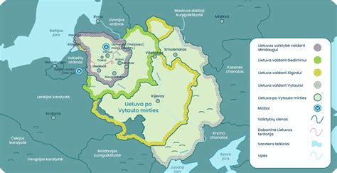 Lietuvos Didžiosios Kunigaikštystės žemėlapis XIV-XV a.