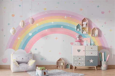 vaivorykštė ant sienos