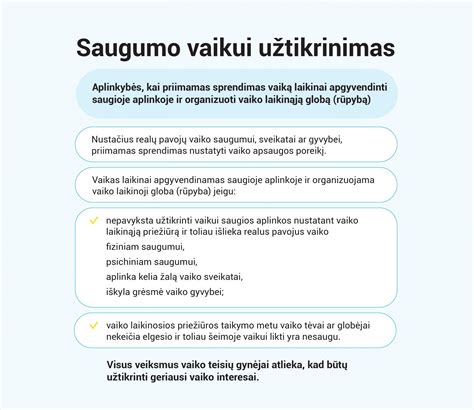 Saugios aplinkos užtikrinimas vaikui
