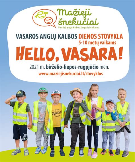 dienos stovyklos vaikams anglų kalba