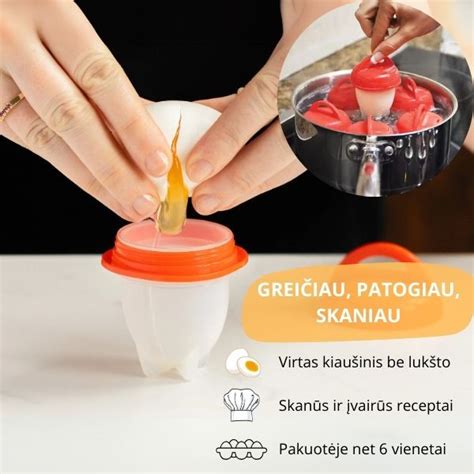 skirtingi kiaušinių virimo lygiai