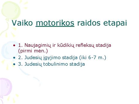 kūdikio raida ir refleksų tikrinimas