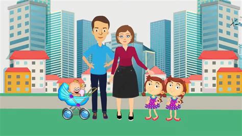 Šeimos su daugybe vaikų iliustracija