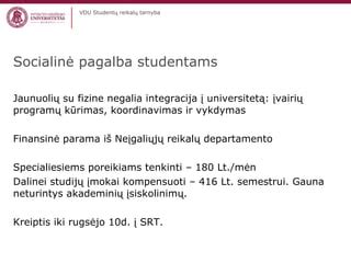 socialinė pagalba ir parama šeimai