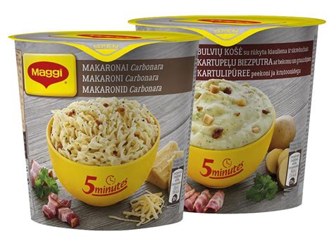 Greitai paruošiamų makaronų pakuotės prekybos centre