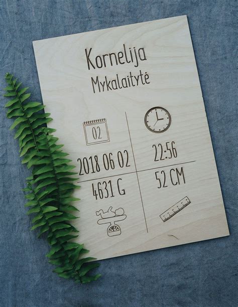 medinis vaiko gimimo metrikas su išgraviruotais duomenimis