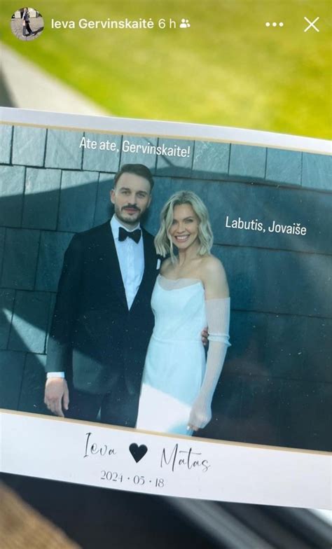 Ieva Gervinskaitė vestuvinėje nuotraukoje