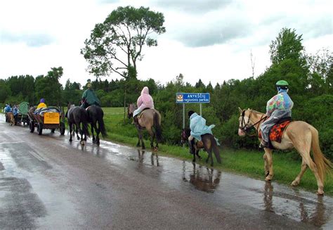 Žemėlapis: Žygio „Su žirgu per Lietuvą“ 2005 m. maršrutas