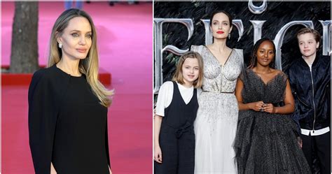 Angelina Jolie su įvaikintais vaikais