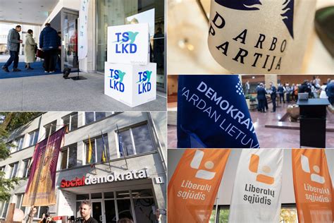 Lietuvos partijų logotipų koliažas