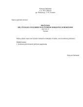 Gimimo išrašo pavyzdys (schematinis)