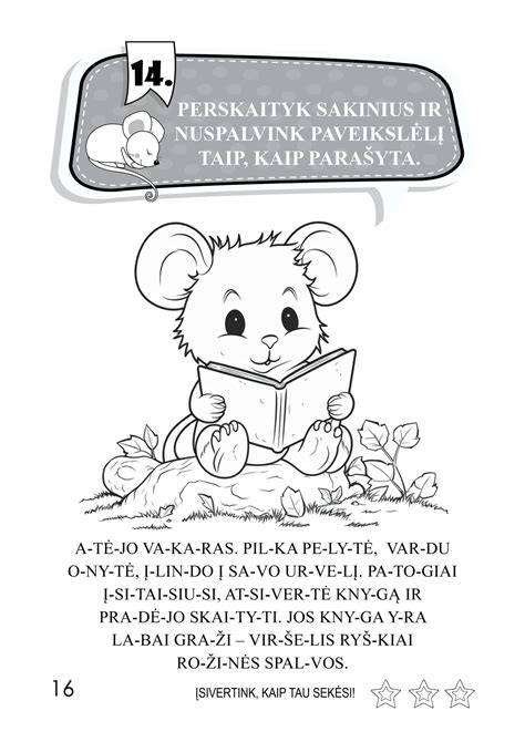 skaitymui skirta knyga su skiemenuotu tekstu