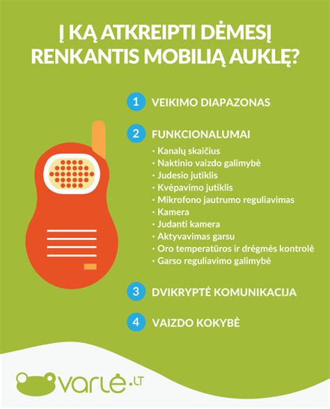 Informatyvus paveikslėlis su mobilios auklės funkcijomis