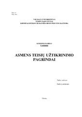 Asmens teisių užtikrinimo principai socialinėje globojė