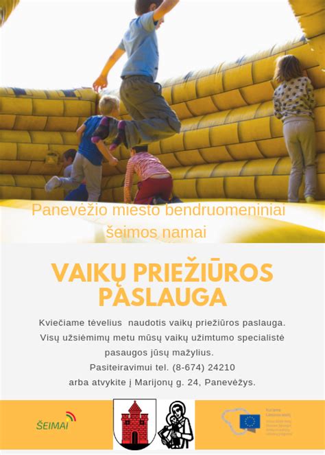 Vaikų priežiūra Bendruomeniniuose šeimos namuose