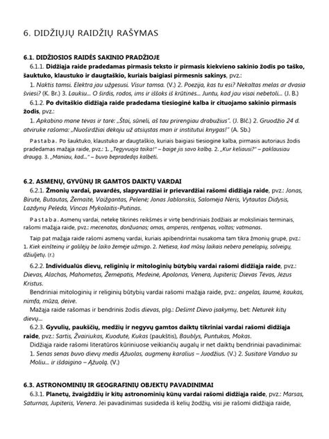 Lietuvių kalbos taisyklės didžiųjų raidžių rašybai