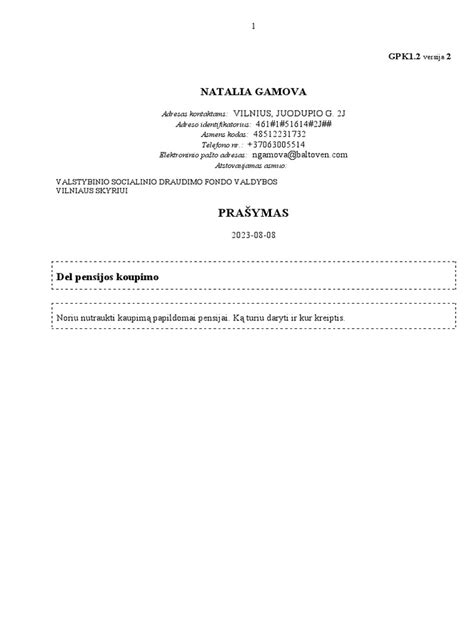 Palyginimas: gimdymo planas kaip oficialus dokumentas vs. kaip asmeninis laiškas