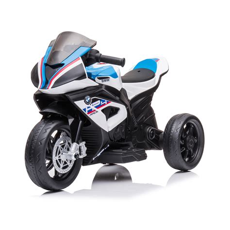 Vaikiškas BMW S1000RR motociklas su papildomais šoniniais ratukais
