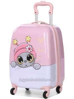 Įvairūs vaikiški kelioniniai lagaminai ir kuprinės