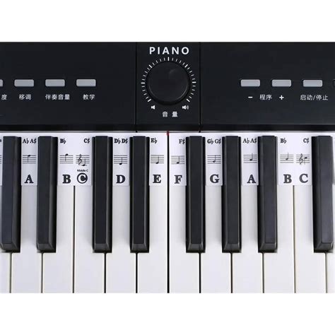 natų liniuotė ir pianino klaviatūra